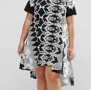 AX Paris Plus Swing Dress in Scraf Print